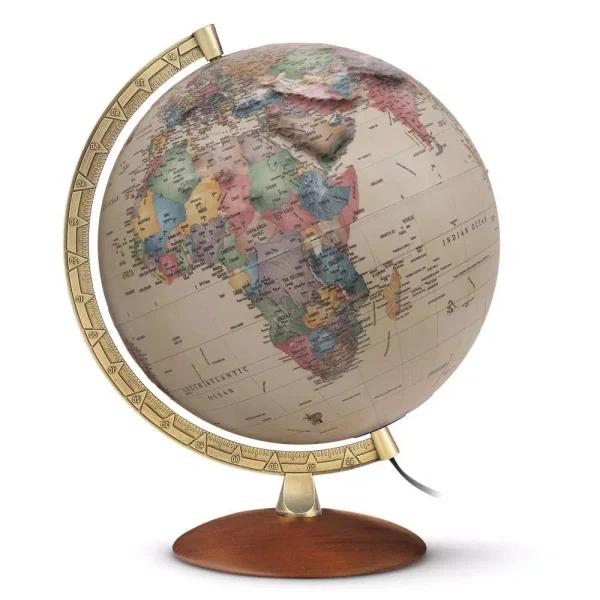 Waypoint Geographic Athens 12 in. Illuminated Raised Relief Desktop Globe with Hardwood Base
