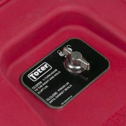 Toter 64 Gal. Red Hazardous Medical Waste Trash Can with Locking Lid and Wheels thumbnail 5