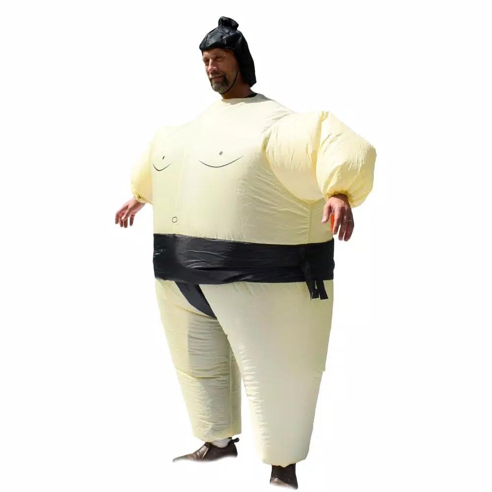 ALEKOs Inflatable Sumo Wrestler Adult Halloween Costume with Headpiece