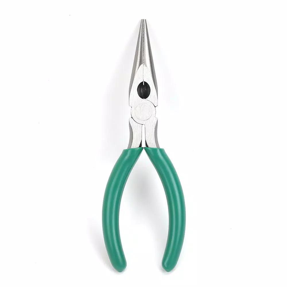 Commercial Electric 6 in. Long Nose Pliers with Heat-Treated Side-Cutting Blades