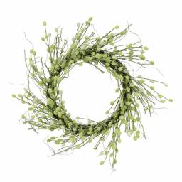 Unbranded Puleo International 24 in. Artificial Spring Willow Wreath - Purple and Yellow Floral Decor thumbnail 1