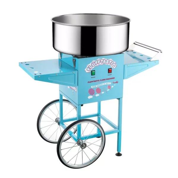Great Northern Popcorn Flufftastic Cotton Candy Machine and Cart - 1000W, Blue