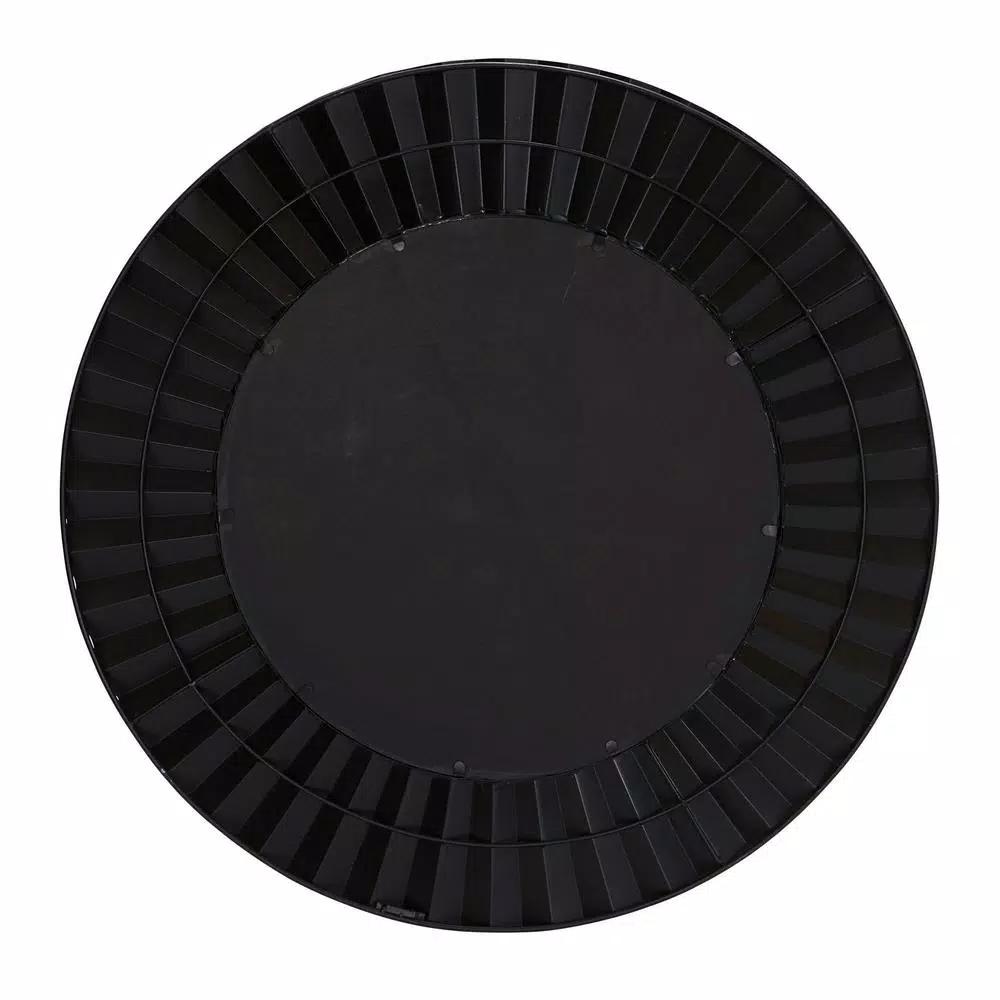 Household Essentials 37" Bronze Sunburst Round Wall Mirror - Contemporary Glam Accent Mirror