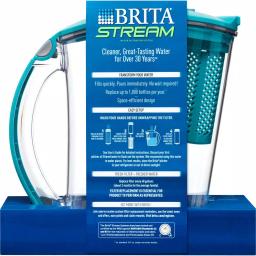 Brita Stream 10-Cup Filter-As-You-Pour Water Pitcher with Filter, Lake Blue thumbnail 11