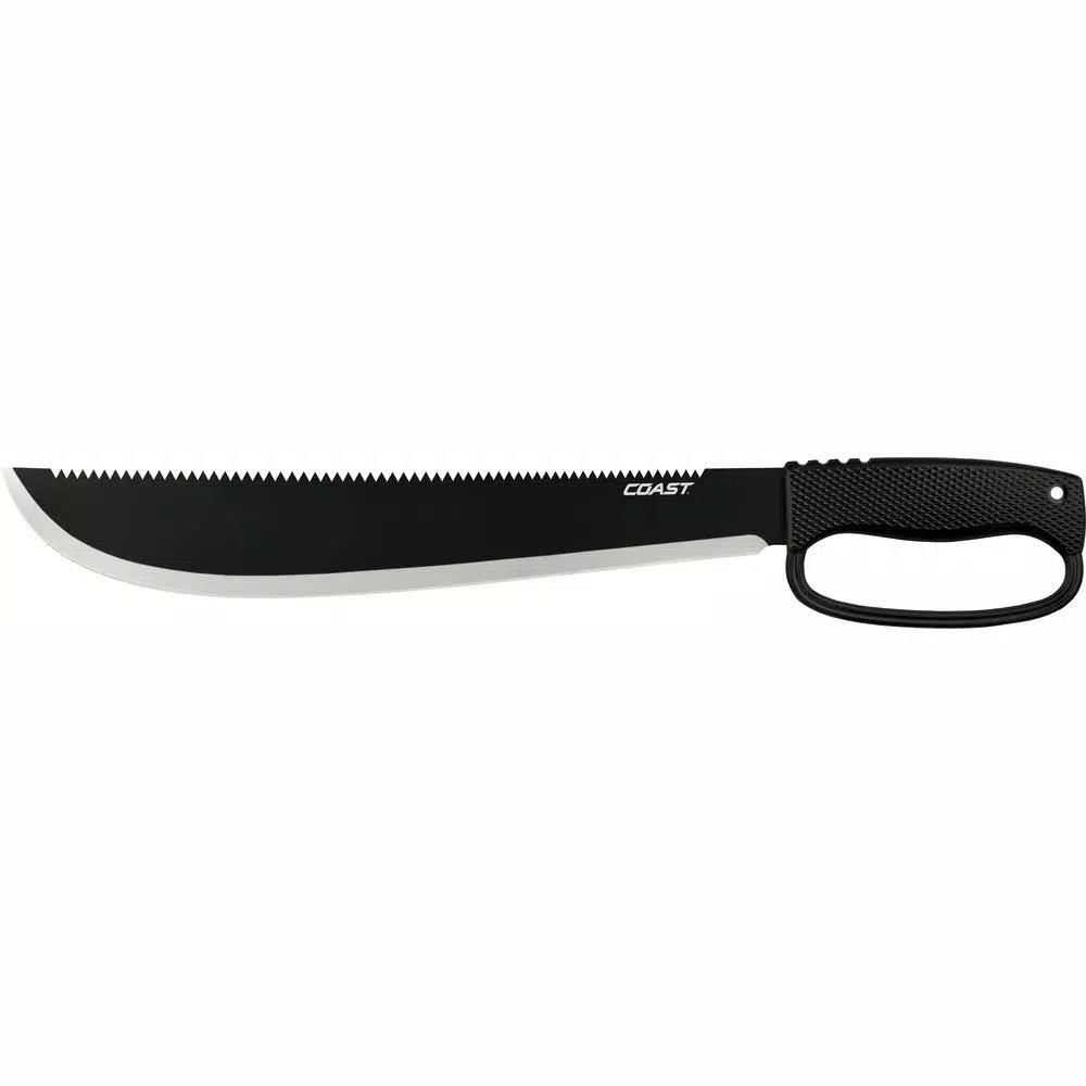 Coast F1400 14 in. Full-Tang Stainless Steel Machete with Saw and Nylon Sheath