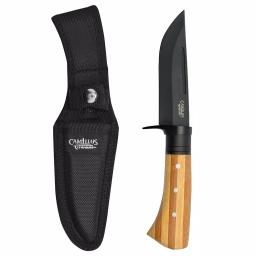 Camillus 9.75 in. Fixed Blade Knife with Carbonitride Titanium AUS-8 Steel and Bamboo Handle thumbnail 1