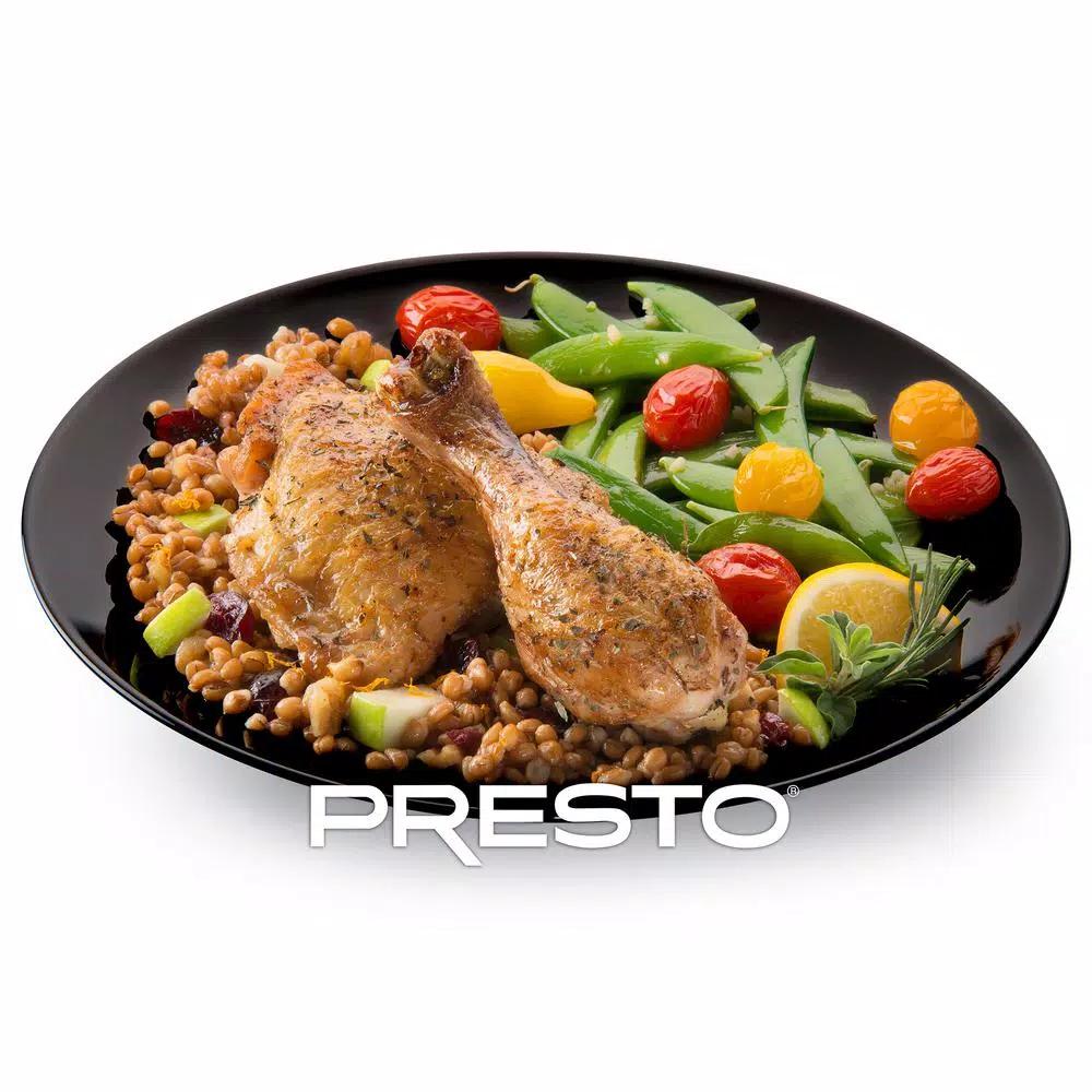 Presto Precise Plus 6 Qt. Black Stainless Steel Electric Pressure Cooker with 19 Programmed Settings