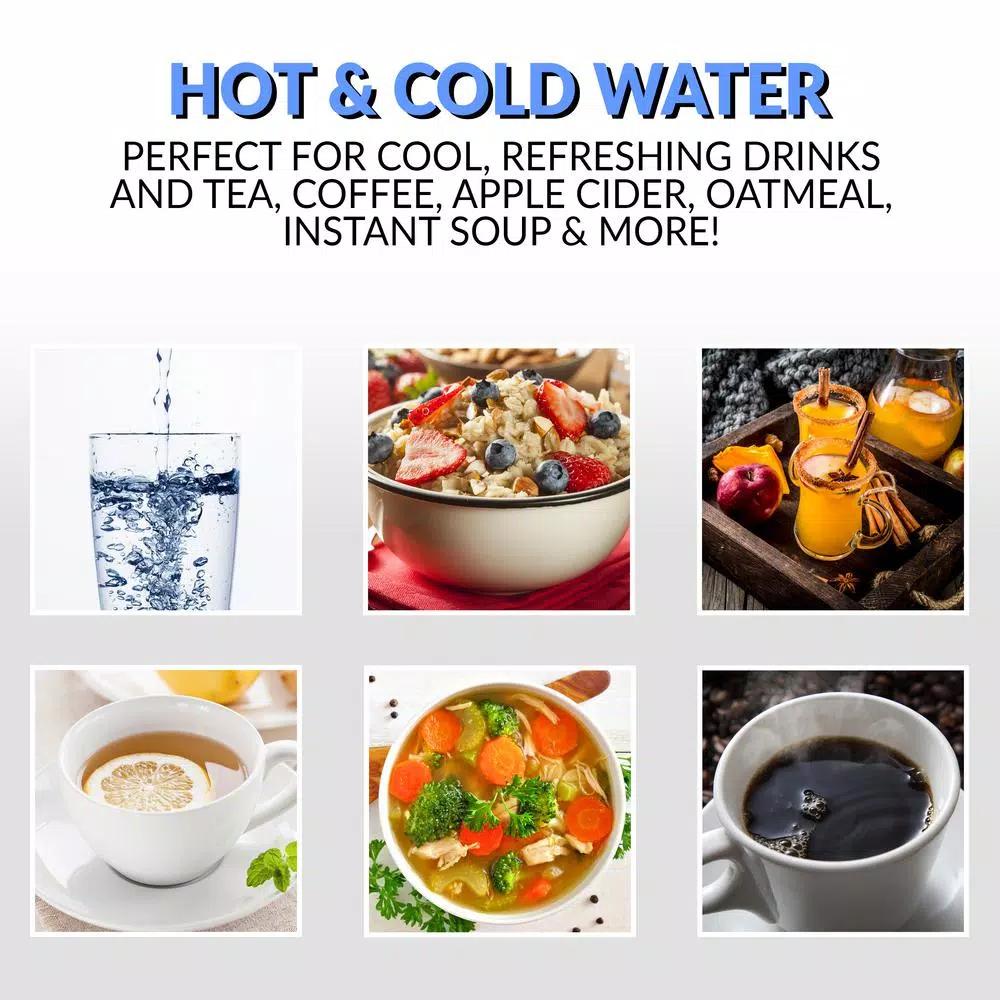 Igloo Top Loading Water Dispenser, Hot and Cold Water Cooler in Black and Stainless Steel
