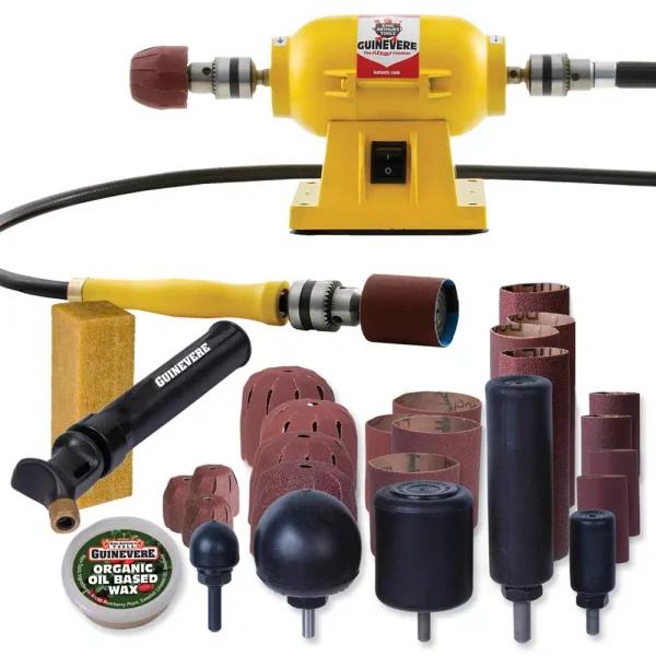 King Arthur's Tools Guinevere Total Sanding and Polishing System with 1/2 HP Motor and Inflatable Sanders