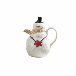 Park Designs Snow Friends Ceramic Snowman Teapot with Lid by Teresa Kogut thumbnail 1