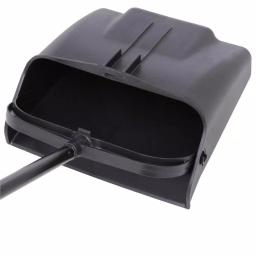 Continental 12 in. Upright Lobby Dust Pan with Vinyl-Coated Steel Handle, Black thumbnail 6