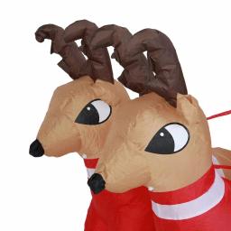 Luxen Home 7 ft. Santa and Sleigh Inflatable with LED Lights thumbnail 8