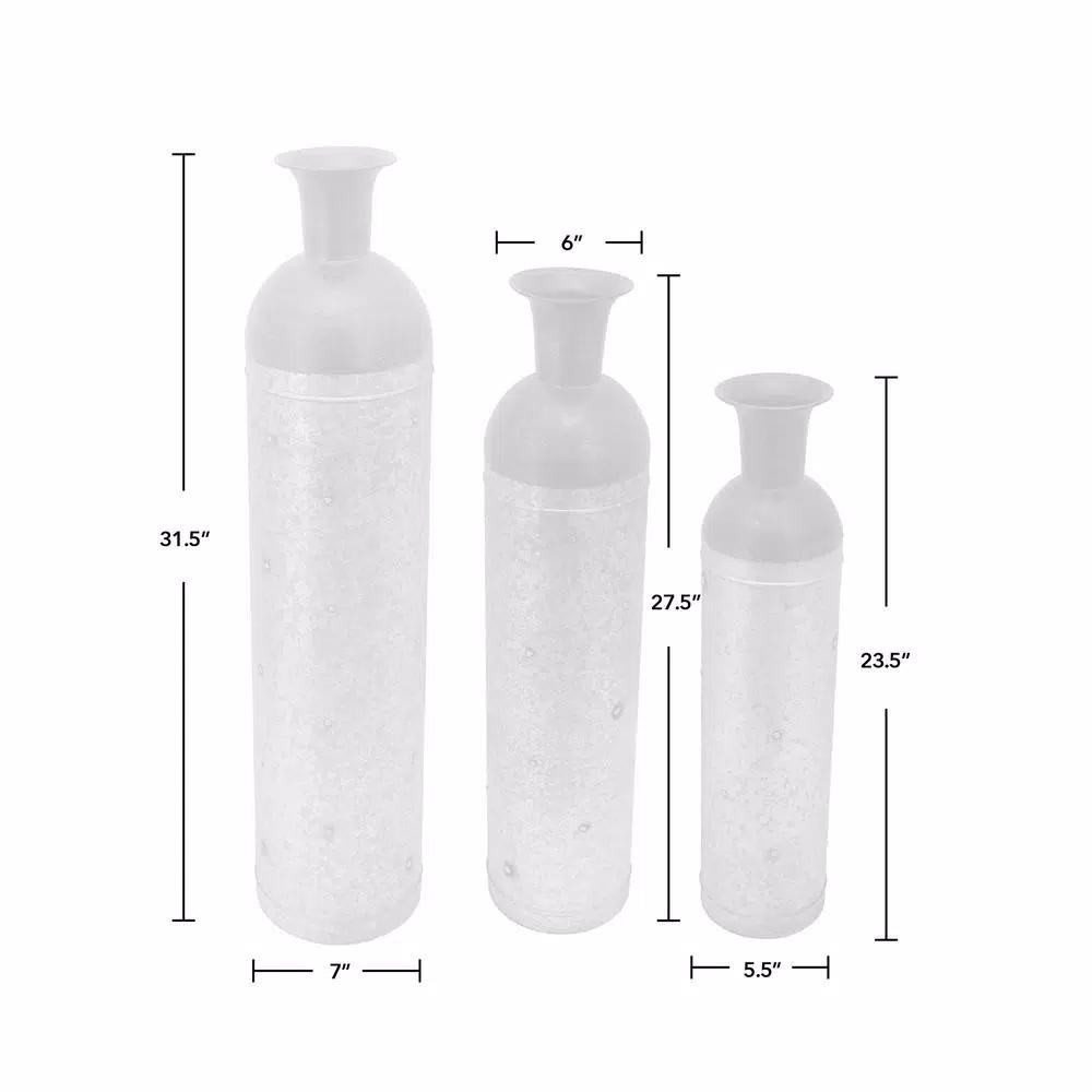 FirsTime & Co. Barnyard Lane Galvanized Metal Floor Vase Set of 3