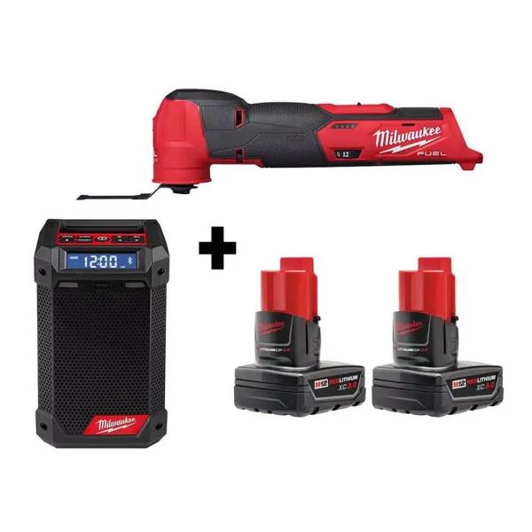 Milwaukee M12 FUEL 12V Cordless Oscillating Multi-Tool & Jobsite Radio Kit with (2) 3.0 Ah Batteries