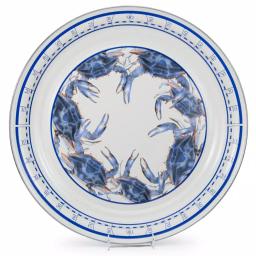 Golden Rabbit Blue Crab 20 in. Enamelware Serving Tray thumbnail 1