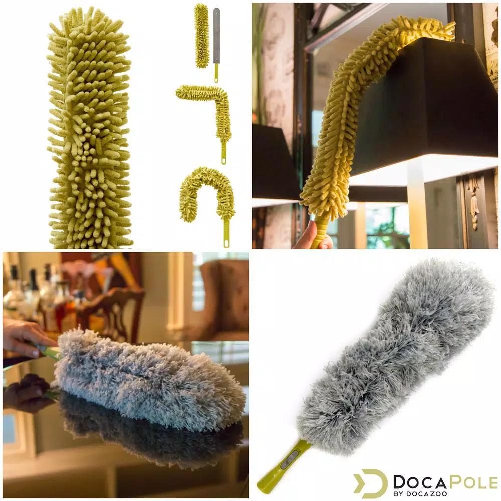 DocaPole High Reach Dusting Kit with 5-12 ft. Extension Pole, Cobweb, Feather & Ceiling Fan Dusters