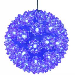 Sunnydaze Decor 5 in. Blue LED Lighted Hanging Ball Ornament - Indoor/Outdoor Specialty Lights thumbnail 1