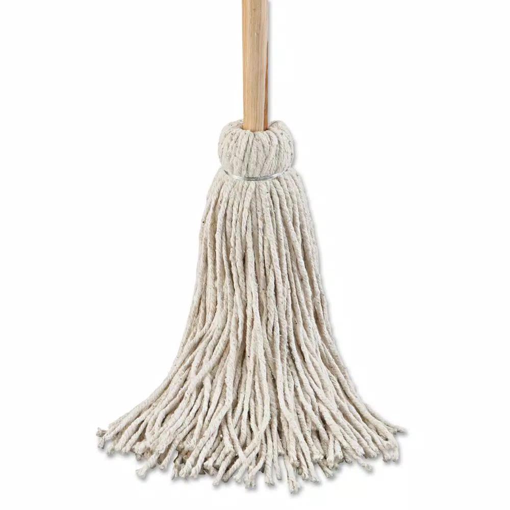 Boardwalk 24 oz. Cotton Fiber String Deck Mop with 54 in. Wooden Handle (6-Pack)