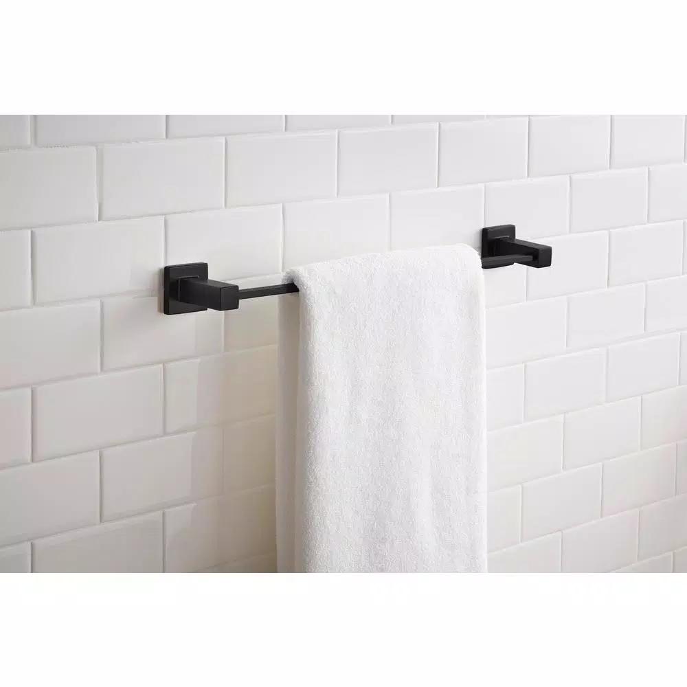 Glacier Bay Farrington 18 in. Single Towel Bar, Matte Black