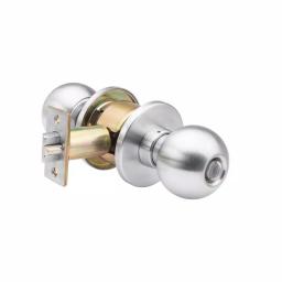 Taco Grade 1 Heavy Duty Cylindrical Keyed Entry Door Knob, Satin Stainless Steel thumbnail 2