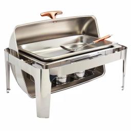 Unbranded Denmark Tools for Cooks 9.5 Qt Rectangular Stainless Steel Roll Up Chafing Dish Set, 5-Piece thumbnail 1