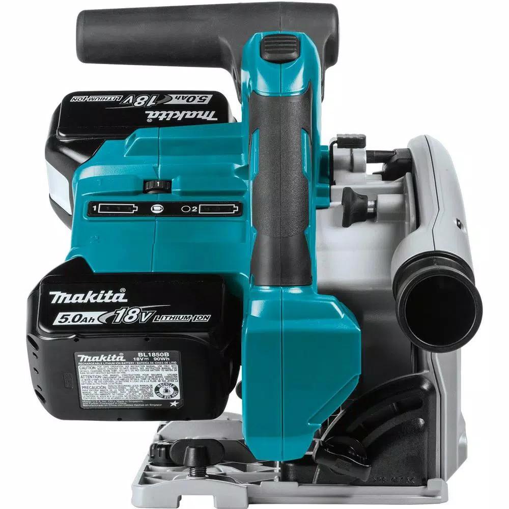 Makita 18V X2 LXT (36V) 6-1/2 in. Brushless Plunge Circular Saw Kit with Guide Rail and Impact Driver