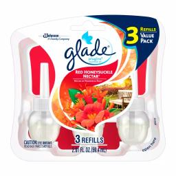Glade PlugIns Scented Oil Air Freshener Refills, Honeysuckle Nectar, 2.01 oz (Case of 6, 3-Pack) thumbnail 1