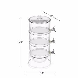 Classic Cuisine 3-Tier Beverage Dispenser, 354 oz BPA-Free Plastic Drink Server with 4 Removable Spigots thumbnail 2