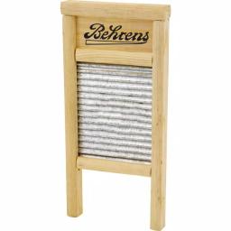 Behrens 14.5 in. Galvanized Steel Washboard with Natural Pine Wood Frame thumbnail 1
