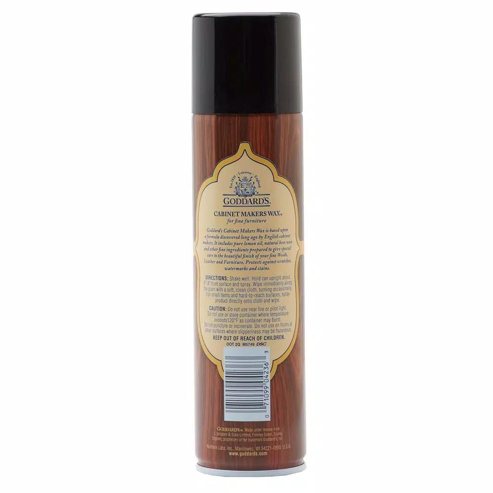 Goddard's Cabinet Makers Aerosol Wax with Lemon Oil and Beeswax, 12 oz