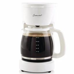 Continental 12-Cup Drip Coffee Maker with Permanent Filter and Pause-and-Serve Function, White thumbnail 2