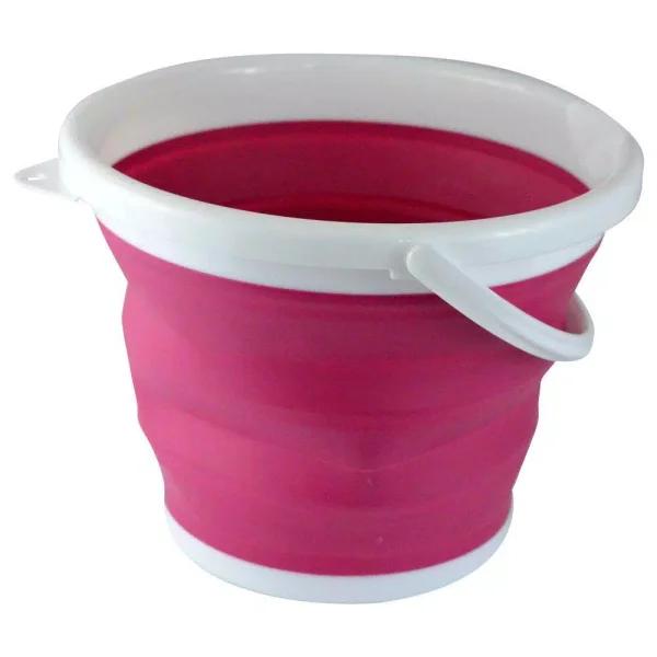 Southern Homewares 2.65 Gal. Pink Collapsible Silicone Bucket with Handle