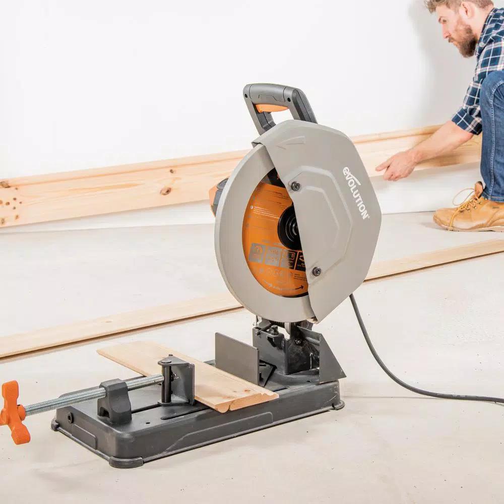 Evolution Power Tools 15 Amp 14 in. Multi-Material Chop Saw with Japanese TCT Blade