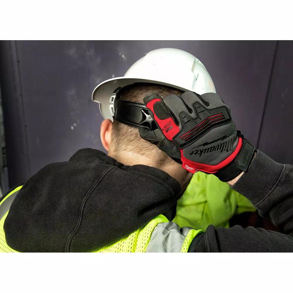 Milwaukee BOLT White Type 1 Class C Full Brim Vented Hard Hat with Performance Safety Glasses