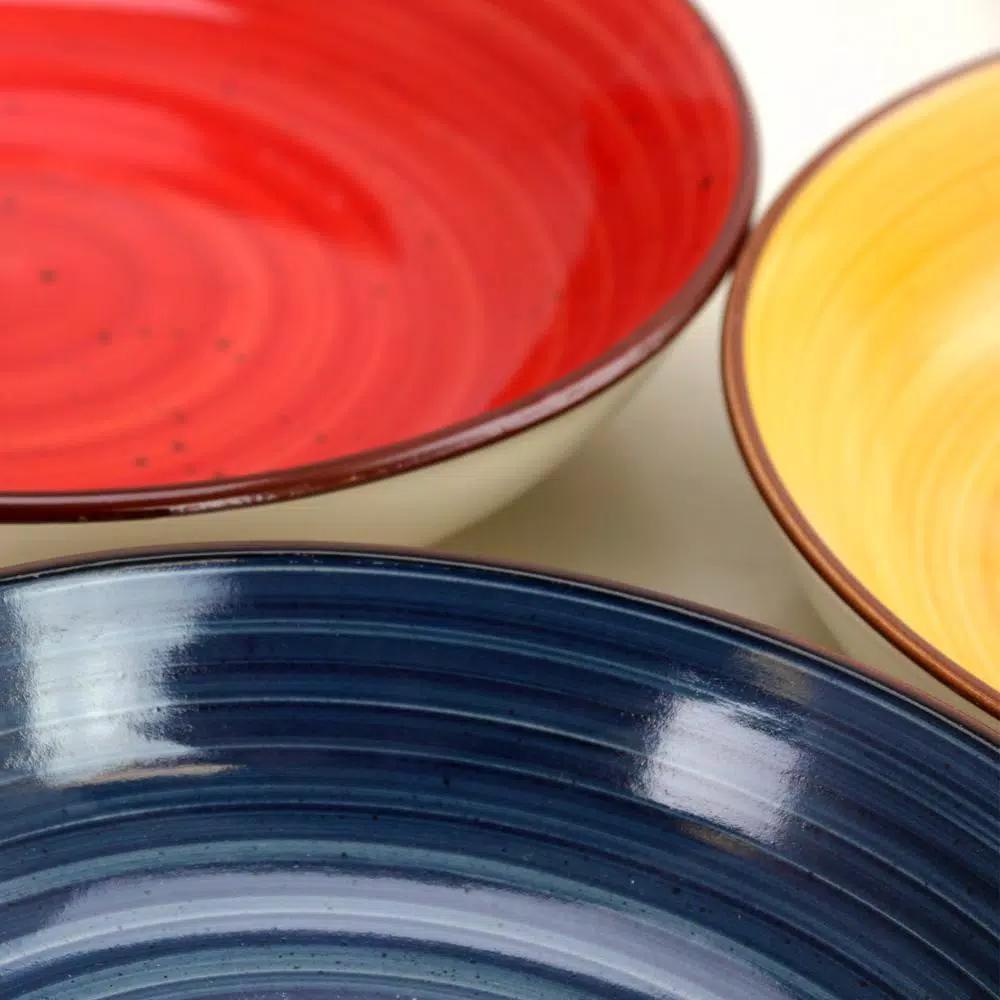 Gibson Home Color Speckle Assorted Stoneware Bowls, Set of 4, 24 oz