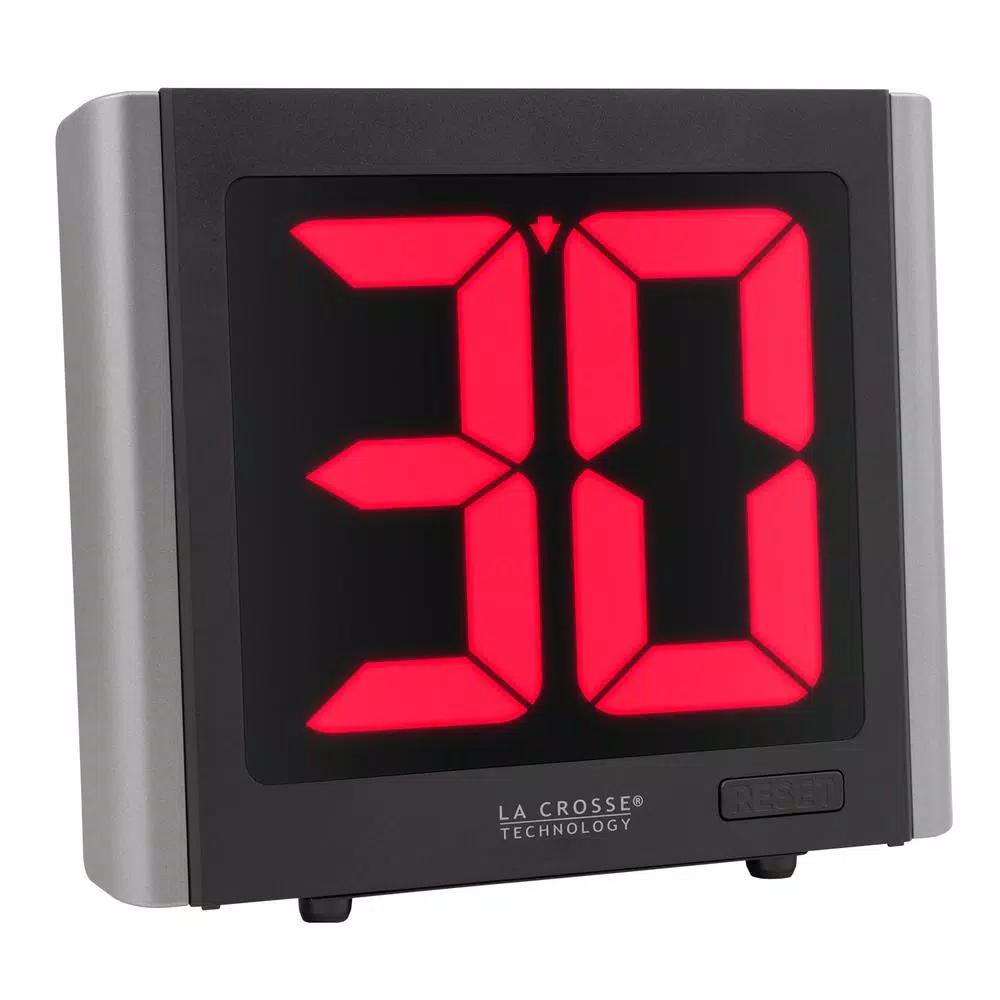 La Crosse Technology Digital LED Countdown and Count-Up Timer with 4-Inch Red Display and 12 ft. Power Cord