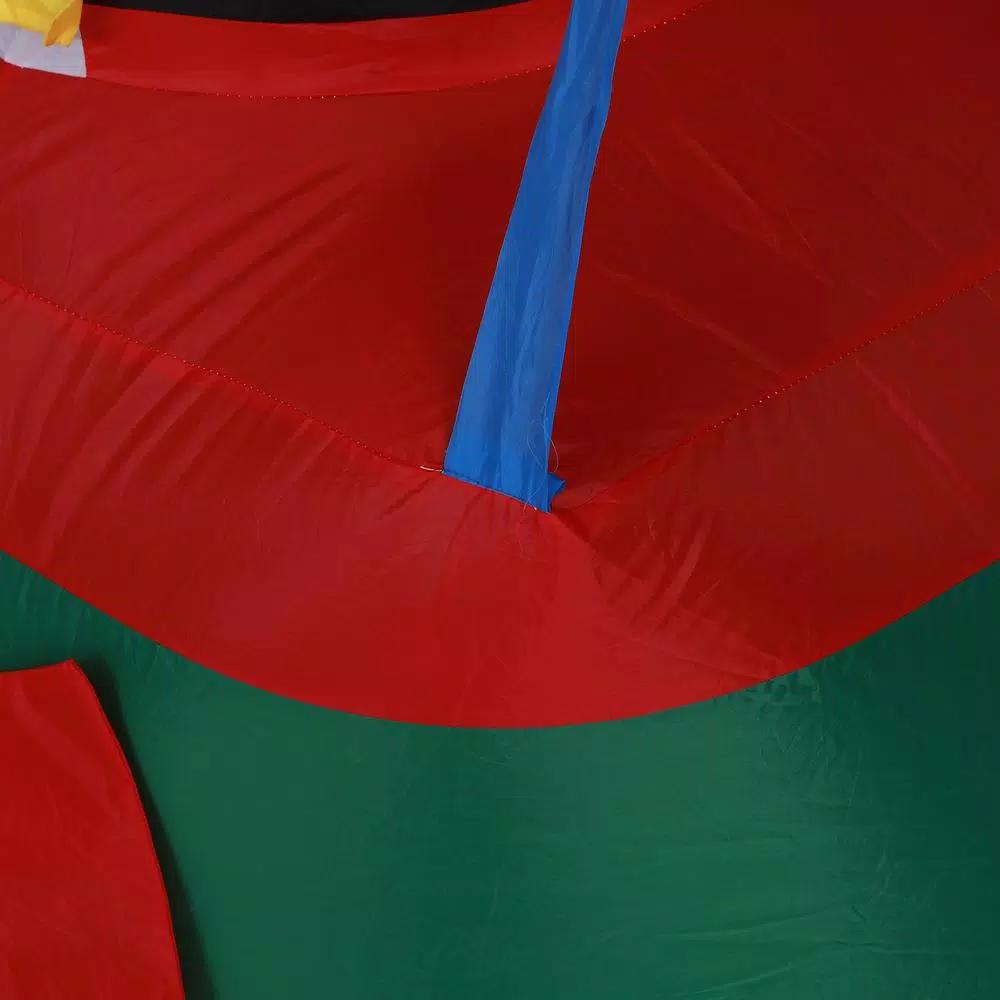 Luxen Home 9 ft. Santa in Hot Air Balloon Inflatable with LED Lights