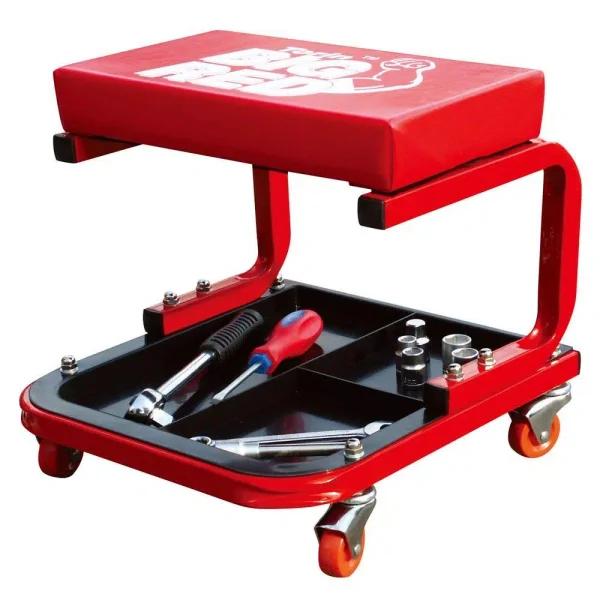 Big Red Creeper Seat with Tool Tray and 4 Swivel Casters, 250 lb. Capacity