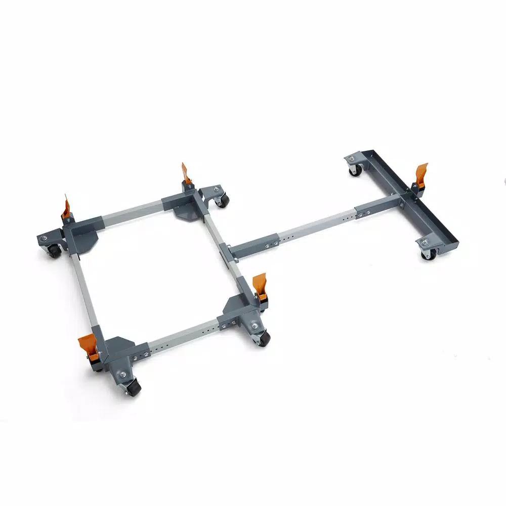 BORA PM-3795 Steel Mobile Base and Table Saw Extension Combo with All-Swivel Wheels