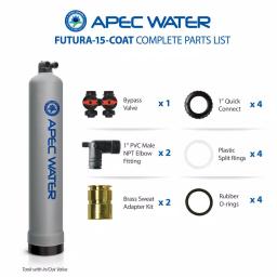 APEC Water Systems Futura 15 GPM Salt-Free Whole House Water Softener System with Protective Neoprene Coat thumbnail 4