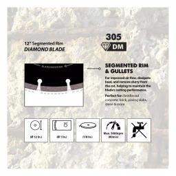 Evolution Power Tools Evolutions 12 in. Diamond Segmented Saw Blade for Masonry and Concrete thumbnail 4