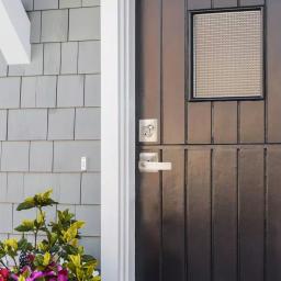 Design House Vista Satin Nickel Entry Door Lever and Single Cylinder Deadbolt Combo thumbnail 14