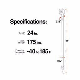 TR Industrial Contractor Series Type 21S UV Resistant Cable Ties, 24 in., 180 lb Tensile Strength thumbnail 4