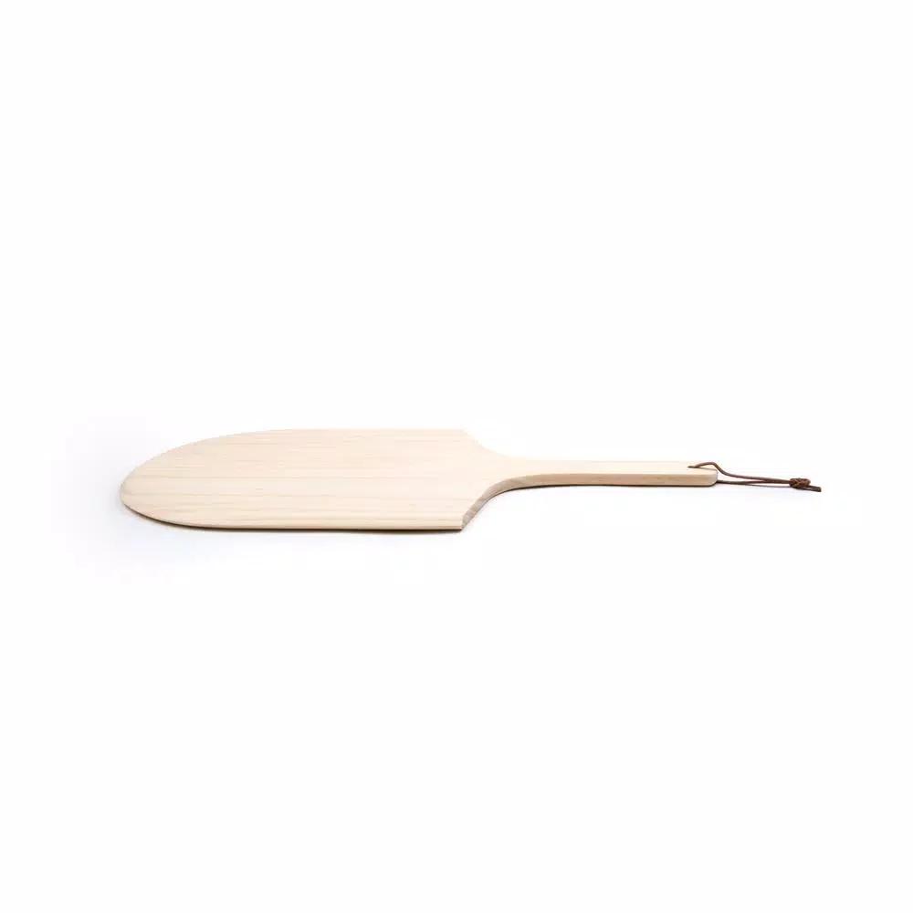 Fox Run Hardwood Pizza Paddle with Tapered Edge and Leather Hanging Loop