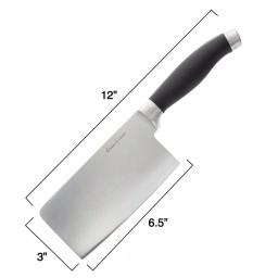 Classic Cuisine 6.5 in. Stainless Steel Chopper Cleaver Knife with Non-Slip Comfort Grip thumbnail 3
