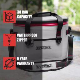 Everbilt 30-Can Soft-Sided Cooler Bag with Waterproof Zipper - 10.46 Qt. thumbnail 2
