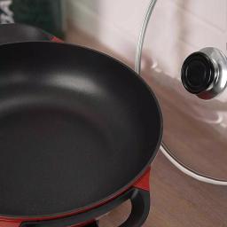 Boyel Living 1400W Professional Non-Stick Copper Electric Skillet, 13 in. Jumbo Capacity, Red thumbnail 8