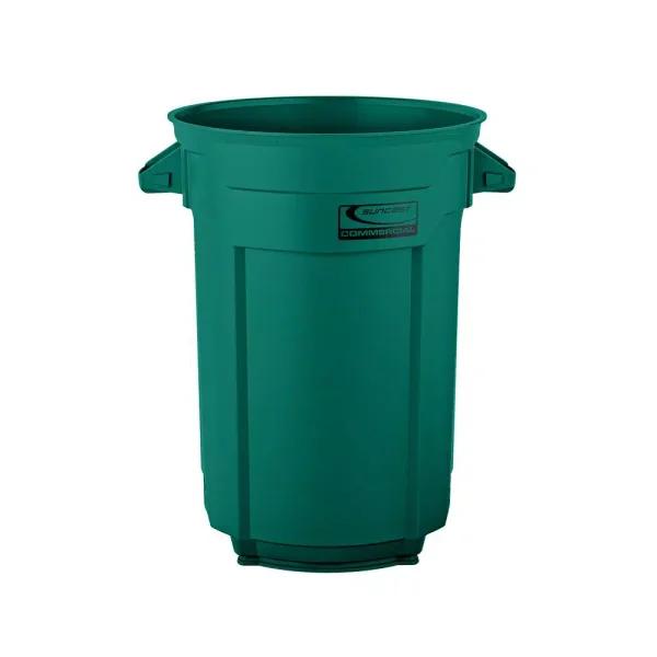 Suncast Commercial Suncast 44 Gallon Commercial Heavy Duty Resin Trash Can, Dark Green