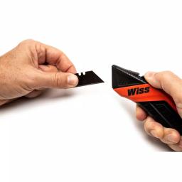 Wiss Crescent Wiss Auto-Retracting Safety Utility Knife with 3 Black-Oxide Blades thumbnail 3