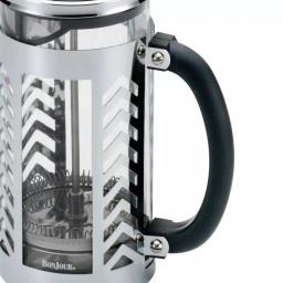 BonJour 8-Cup Chevron French Press, Borosilicate Glass and Stainless Steel thumbnail 4